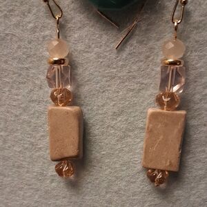 PEACH STONE EARRINGS